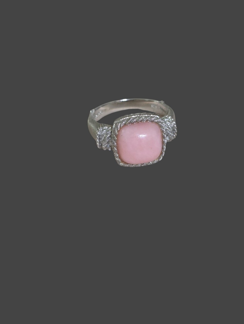 Judith Ripka 925 Sterling Silver Pink Opal Cocktail Ring. Woman's Size 11.5 - Picture 5 of 7